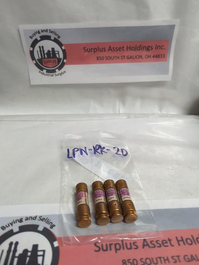 Used COOPER BUSSMANN,LPN-RK-20,LOW-PEAK 20 AMP FUSE LOT OF 4 PRE-OWNED