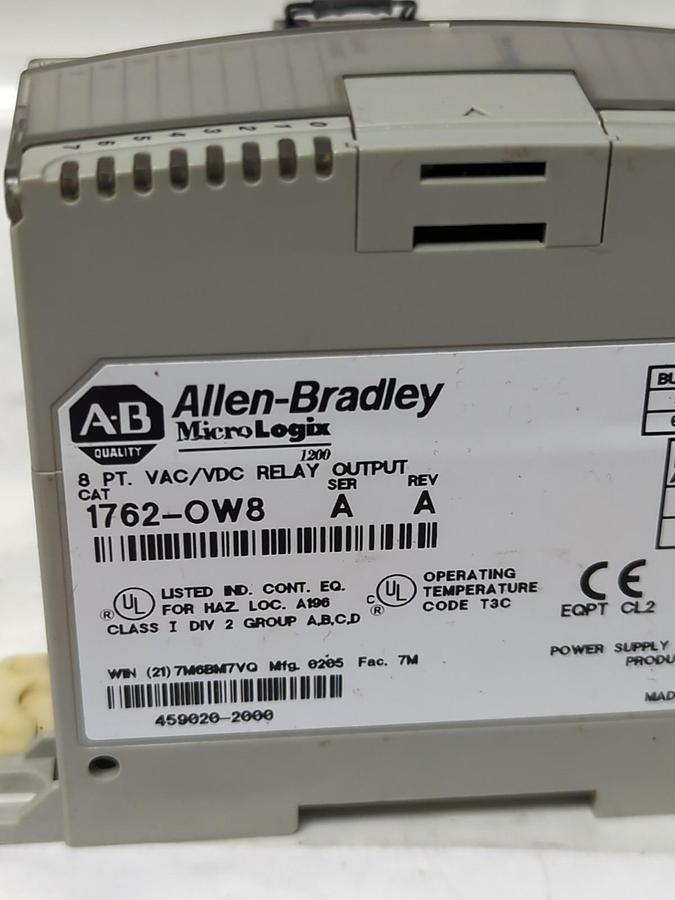 Used ALLEN BRADLEY,1762-OW8,ANALOG OUTPUT MODULE SER A REV A PRE-OWNED