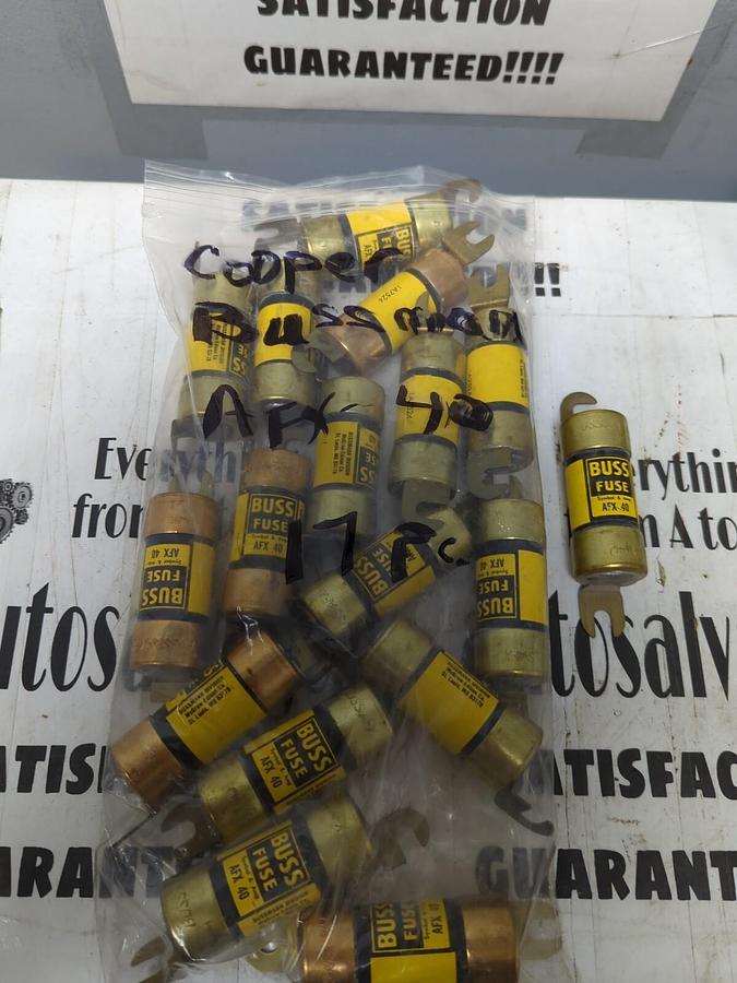 COOPER BUSSMANN,AFX-40,FUSES 40 AMP LOT OF 17 NOS