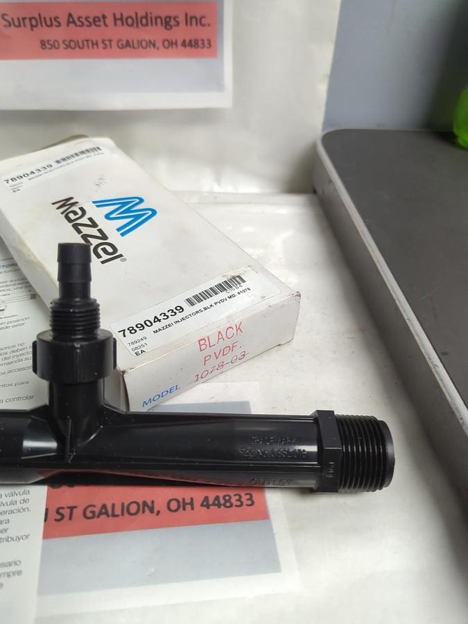 MAZZEI,1078-03,BLACK PVDF INJECTOR NOS