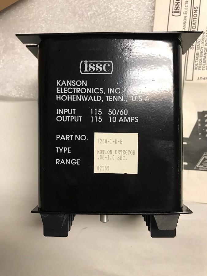 Used ISSC Kanson Electronics,1260-1-D-B,Motion Detector