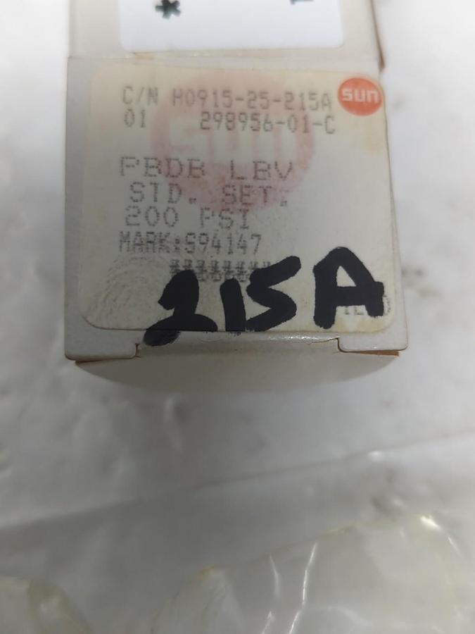SUN HYDRAULICS,PBFB-LBV,PRESSURE REDUCING VALVE 200 PSI NOS