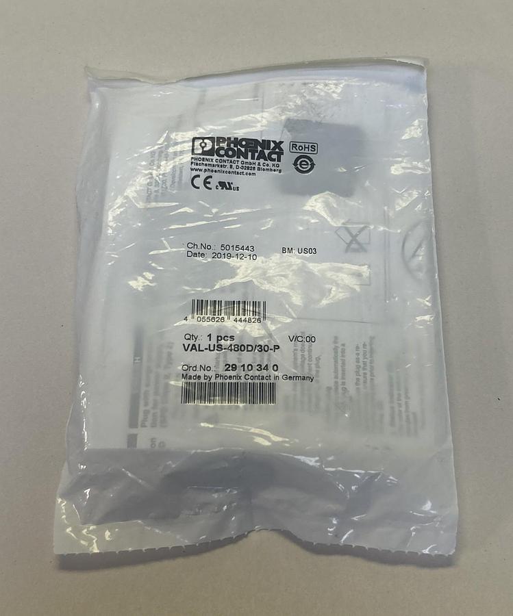 Used PHOENIX CONRACT,VAL-US-480D/30-P,SURGE PROTECTION PLUG NEW