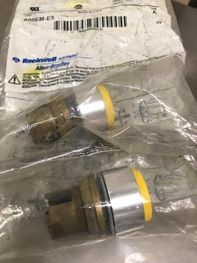 Used Allen Bradley,800EM-E5,Push Button Yellow LOT OF 2