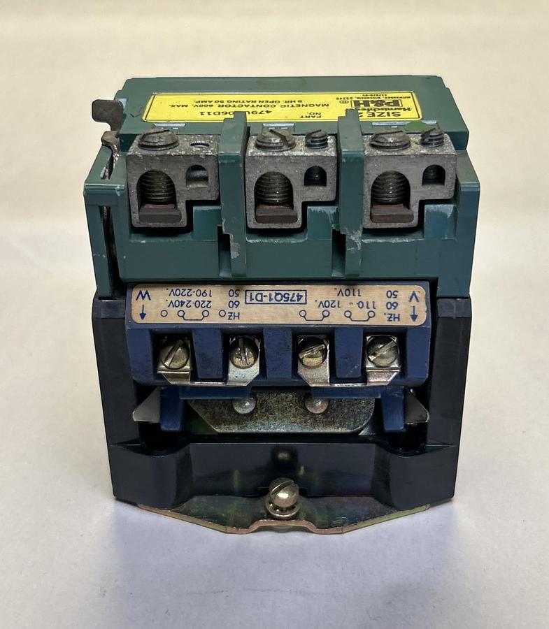 Used P&H,479U106D11,MAGNETIC CONTACTOR SIZE 2 50A 600V