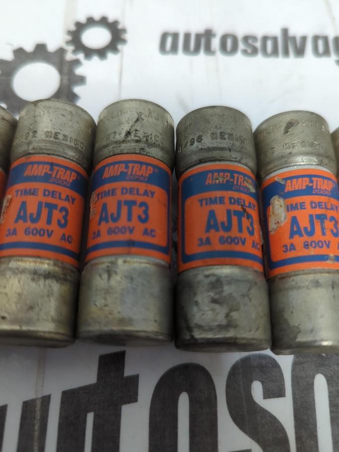 GOULD SHAWMUT,AJT3,AMP TRAP 3 AMP FUSES LOT OF 7 NOS