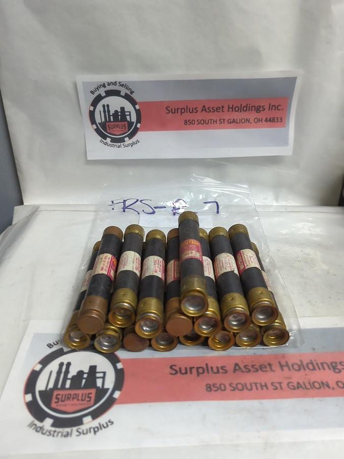 Used COOPER BUSSMANN,FRS-R-7,FUSETRON 7 AMP FUSE LOT OF 16 PRE-OWNED