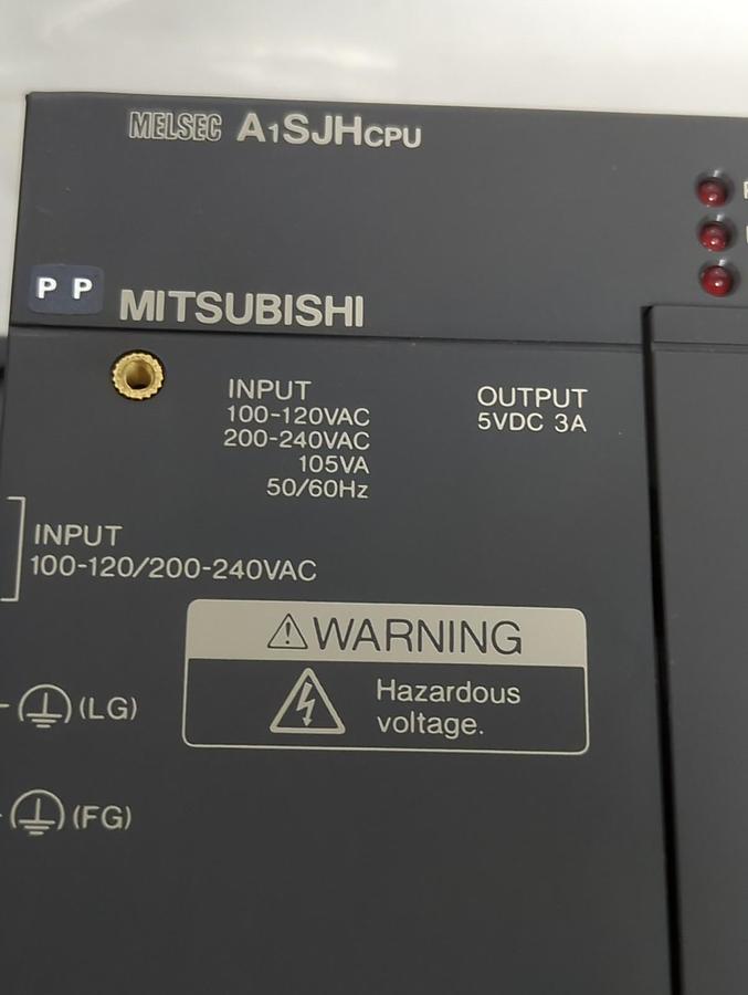 Used MITSUBISHI,A1SJHCPU-A,CPU UNIT WITH 5 CARD RACK  PRE-OWNED