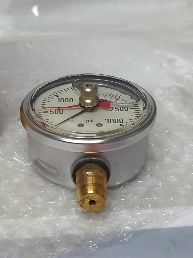 WIKA,9767150-0002,GAUGE RANGE 3000PSI 1/4 IN NPT BOTTOM CONNECTION 2-1/2 IN FACE