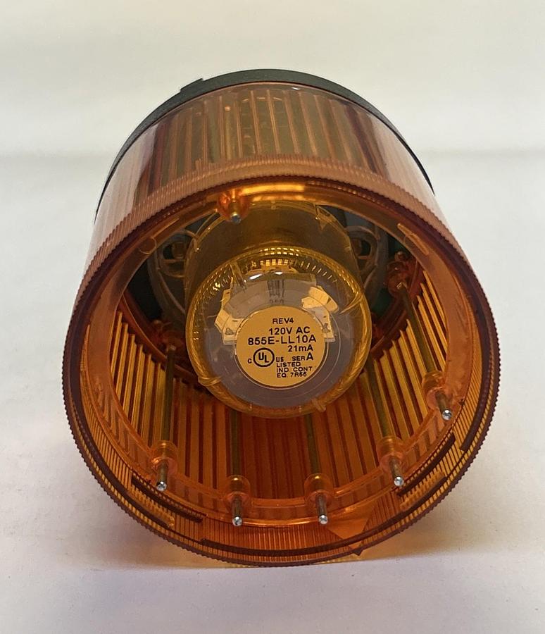 Used ALLEN BRADLEY,855T-B10TL5,AMBER STEADY LED STACK LIGHT