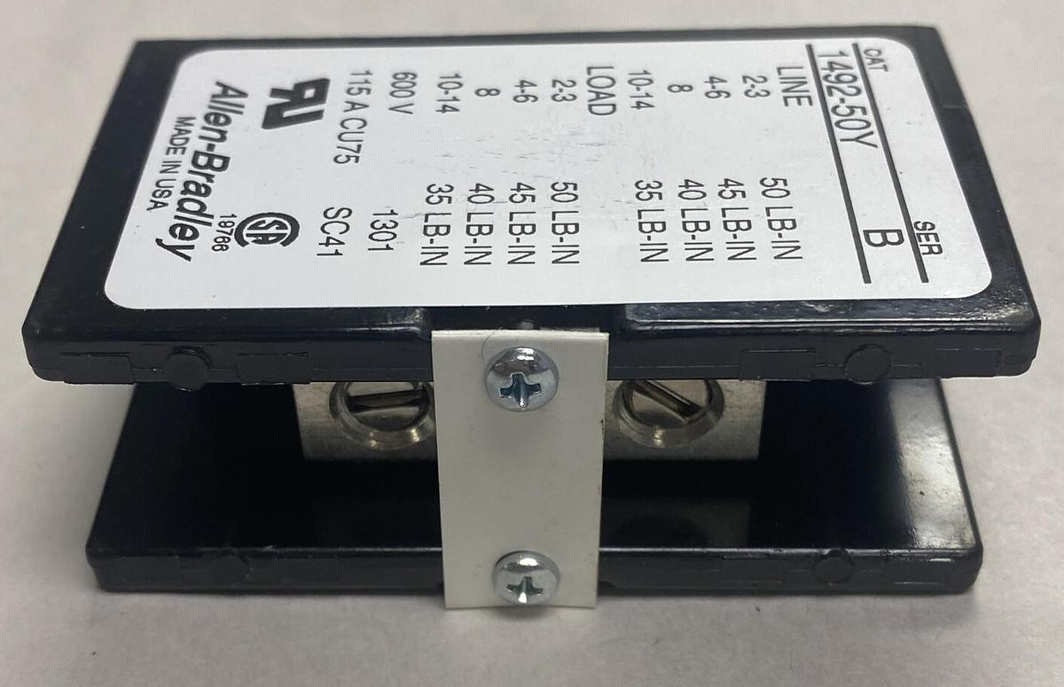 Allen Bradley,1492-50Y,Ser B Power Terminal Block NOS