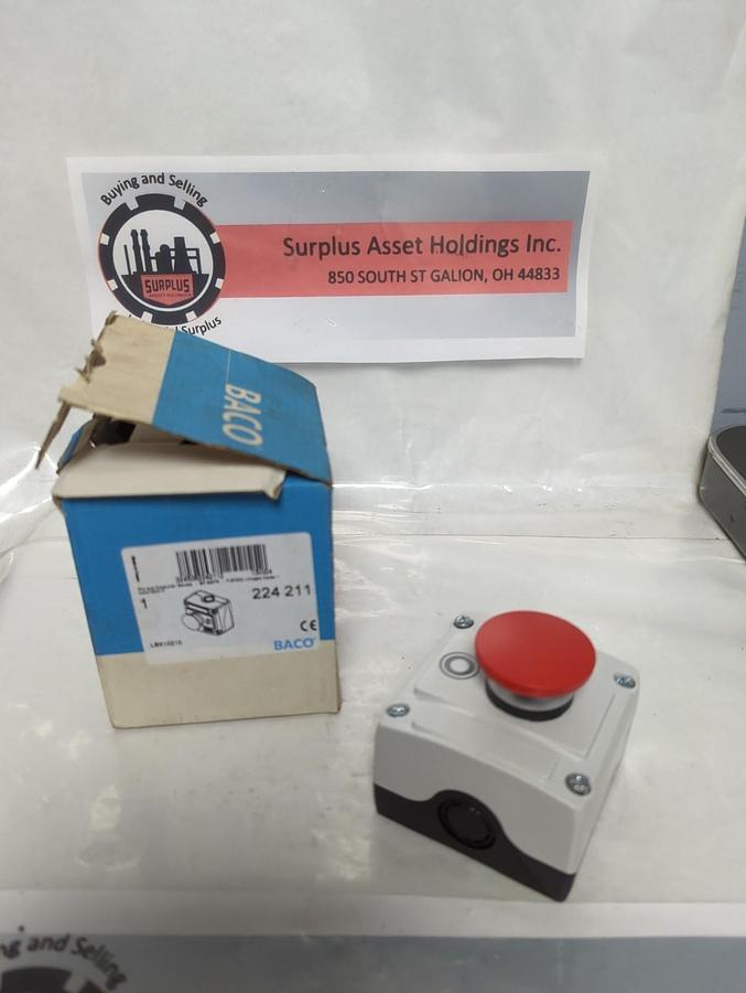BACO,224211,RED MUSHROOM HEAD E-STOP CONTROL STATION NOS