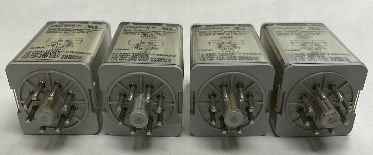 Used Dayton,5Z452,Plug In Relay Lot Of 4