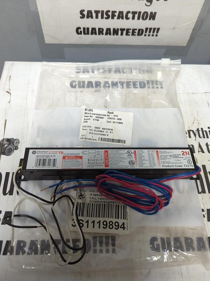 GENERAL ELECTRIC,GE232MAX-G-N  T8-2N,ELECTRONIC BALLAST NOS
