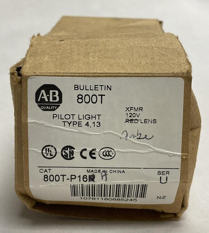 Allen-Bradley,800T-P16R,Series U Pilot Light New