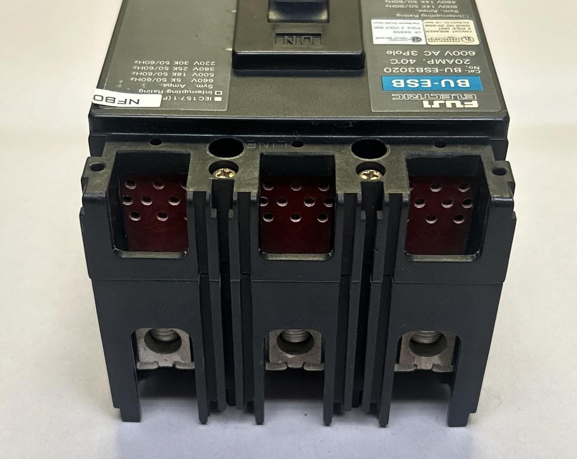 Used FUJI ELECTRIC,BU-ESB3020,CIRCUIT BREAKER 20A 600V 3P