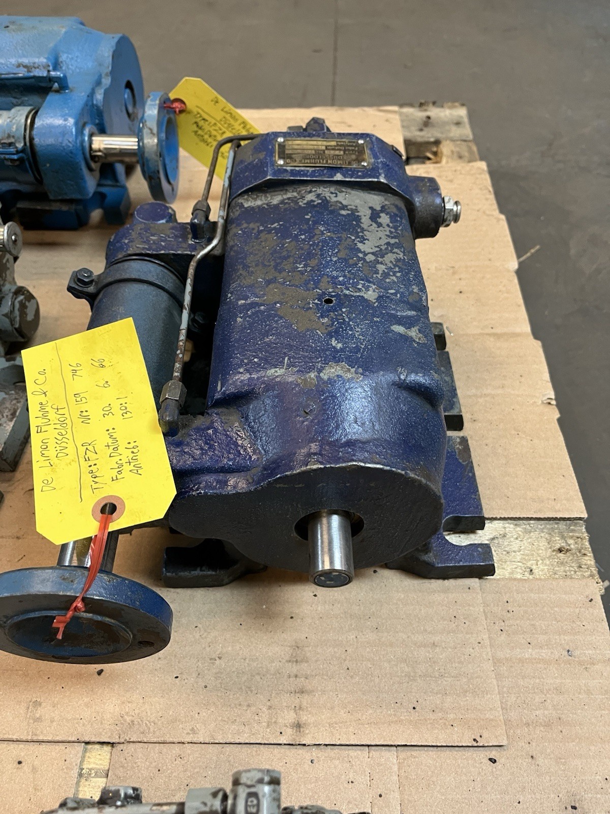 Used DE LIMON FLUHME,FZR 159-746,CENTRAL GREASE PLUNGER PUMP