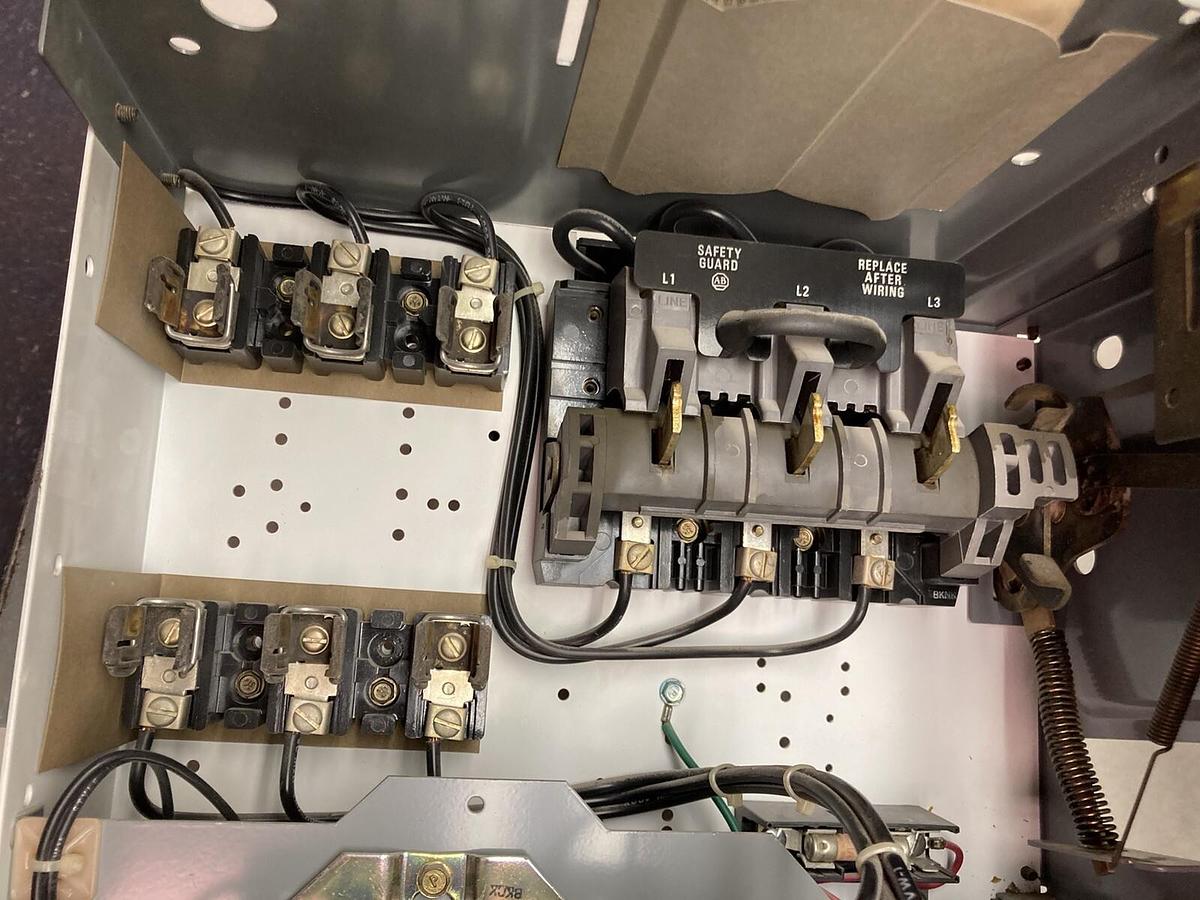 Used Allen-Bradley,2106B,Size 1 Fused MCC 20 Inch Reversing Starter Feeder Bucket