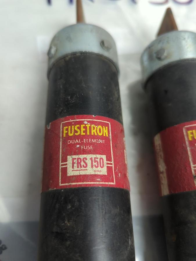 Used COOPER BUSSMANN,FRS-150,FUSETRON FUSE 150 AMP LOT OF 2 PRE-OWNED