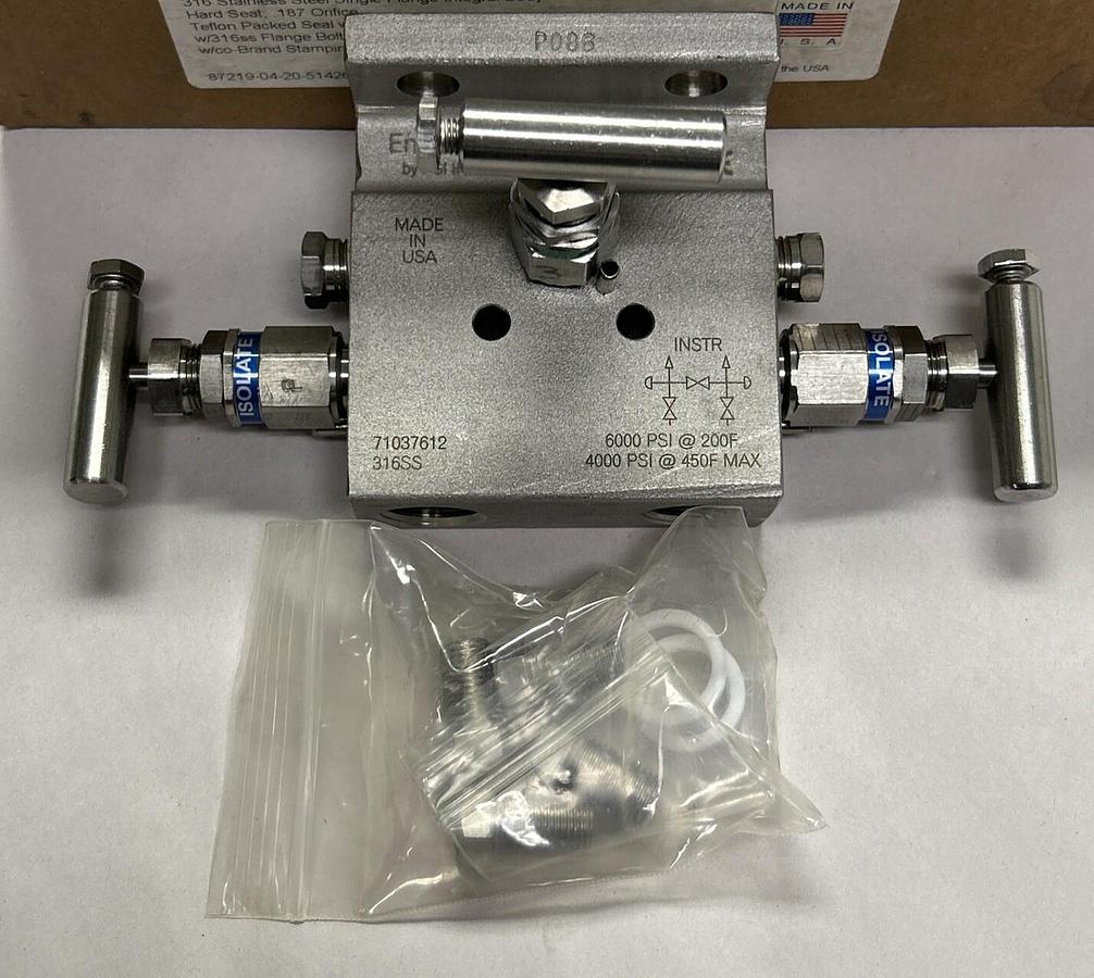 ENDRESS HAUSER,71037612,3 VALVE MANIFOLD ASSEMBLY NOS