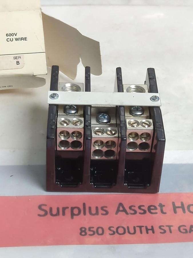 ALLEN BRADLEY,1492-PD3141,SERIES B POWER TERMINAL BLOCK 600V CU WIRE NOS