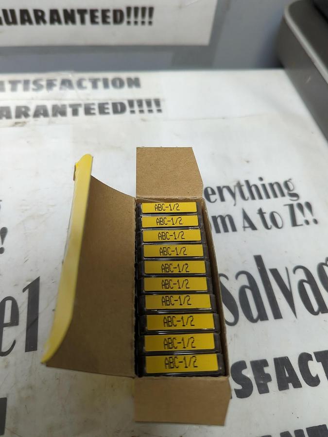 Used COOPER BUSSMANN,ABC-1/2,FUSES LOT OF 50