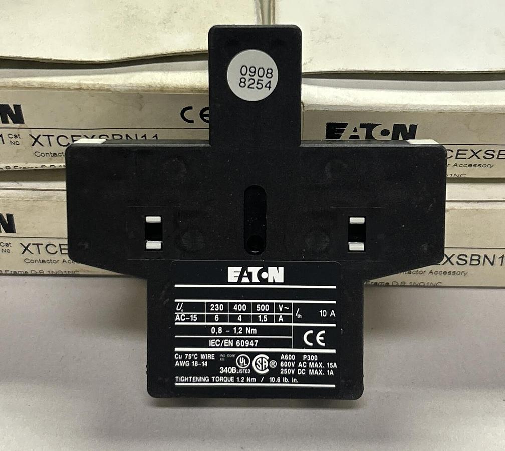 EATON,XTCEXSBN11,SIDE AUXILIARY CONTACTOR ACCESSORY LOT OF 4 NEW