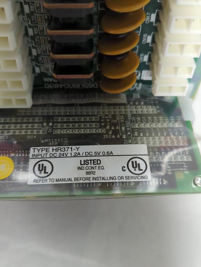 Used MAZAK,D65UB004830-HR371-Y,PC BOARD INPUT DC 24V 1.2A/DC 5V 0.6A PRE-OWNED
