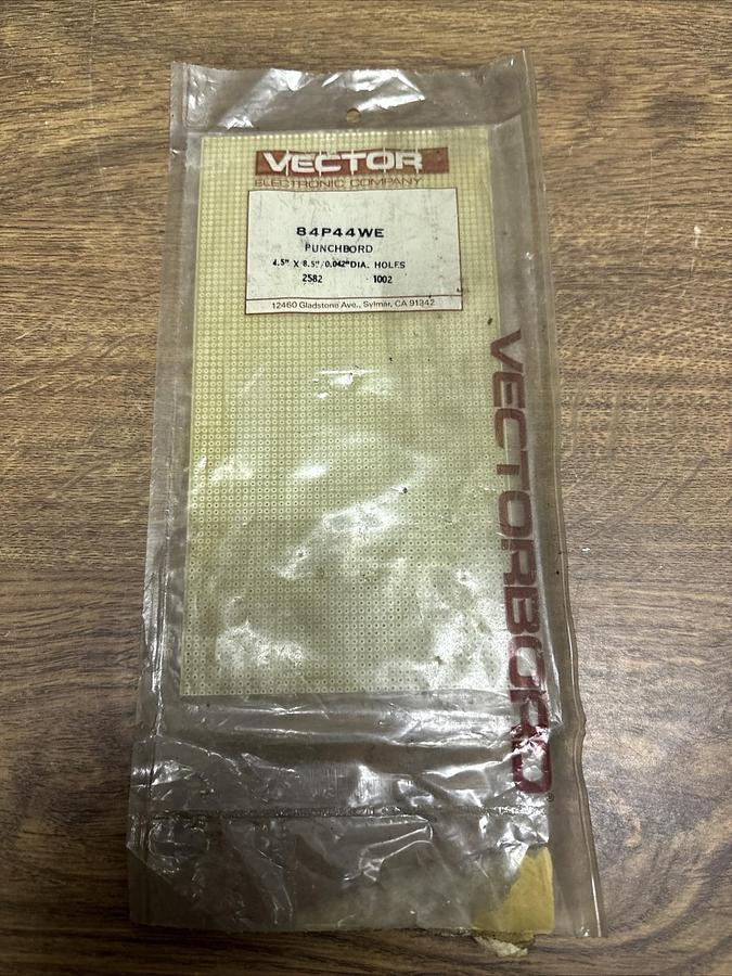 Used Vector,84P44WE,Punchboard 4.5" X 8.5"