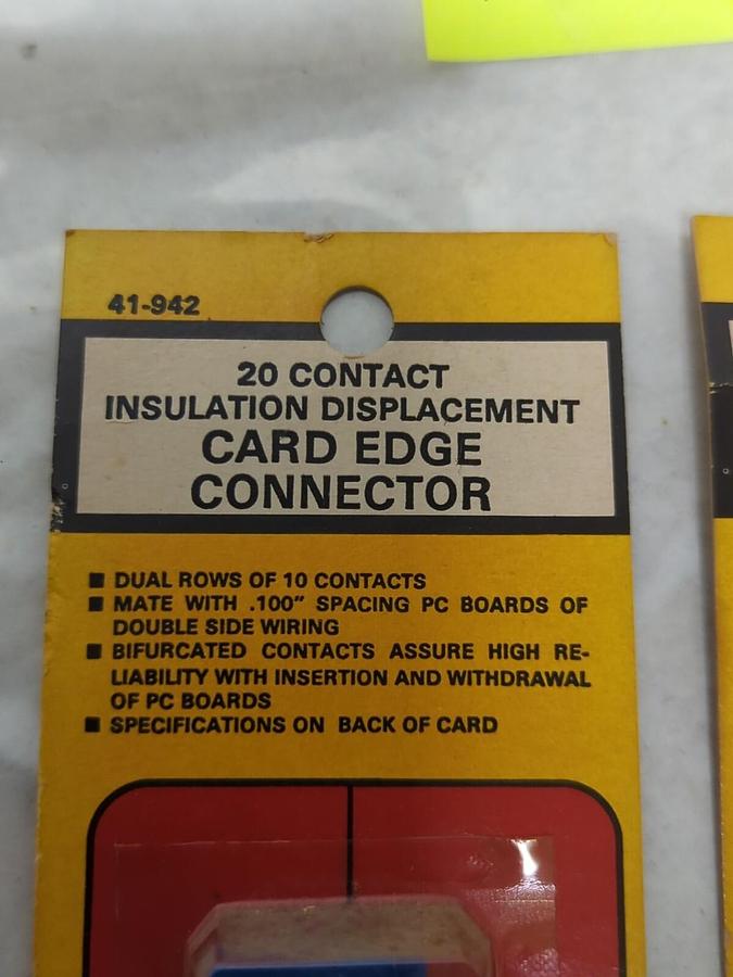 GC ELECTRONICS,41-942,20 CONTACT INSULATION DISPLACEMENT CARD EDGE CONN LOT OF 2