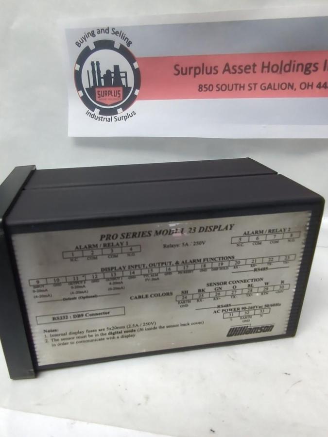 Used WILLIAMSON,MODEL 23,PRO SERIES INTERFACE MODULE 90-260VAC PR-OWNED