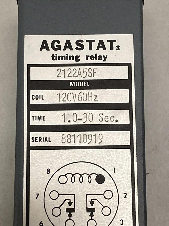 Used AGASTAT,2122A5SF,Timing Relay