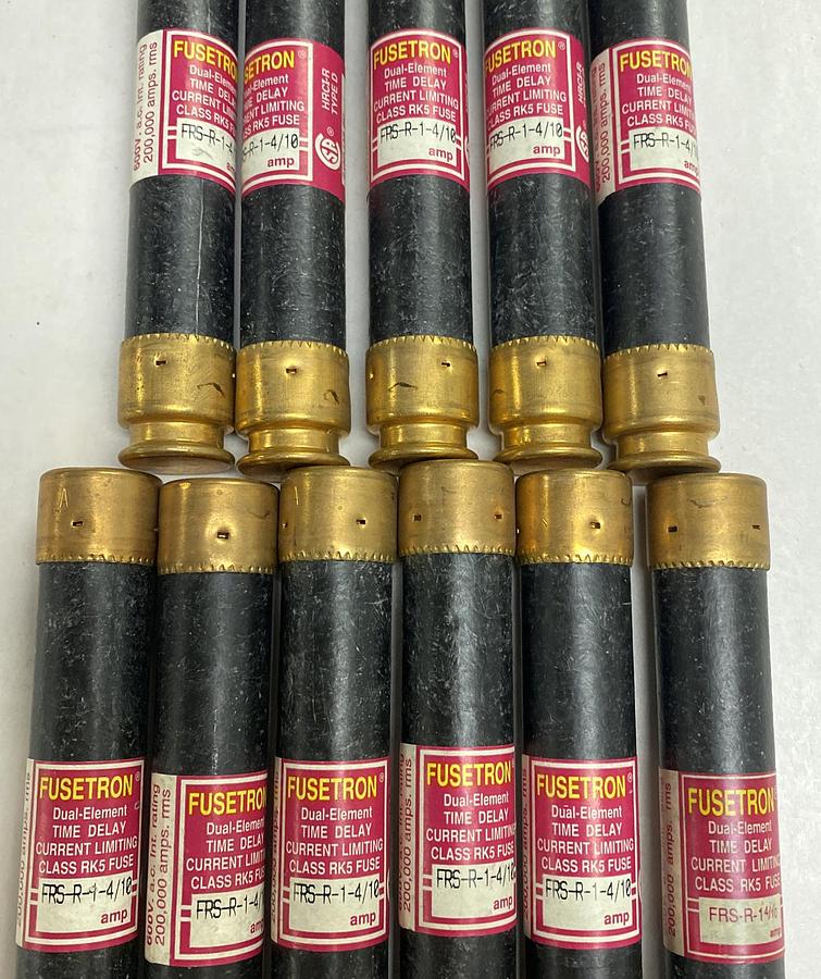 Cooper Bussmann,FRS-R-1-4/10,Fusetron Fuse Lot Of 11 NOS