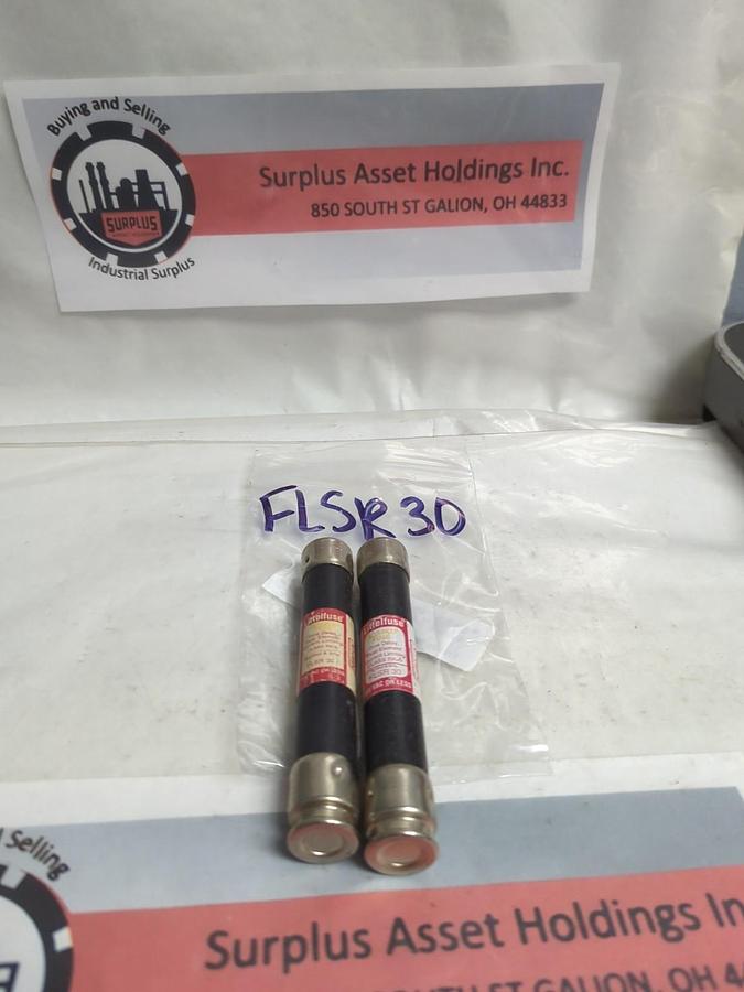 Used LITTELFUSE,FLSR 30,SLO-BLO 30 AMP FUSE LOT OF 2 PRE-OWNED