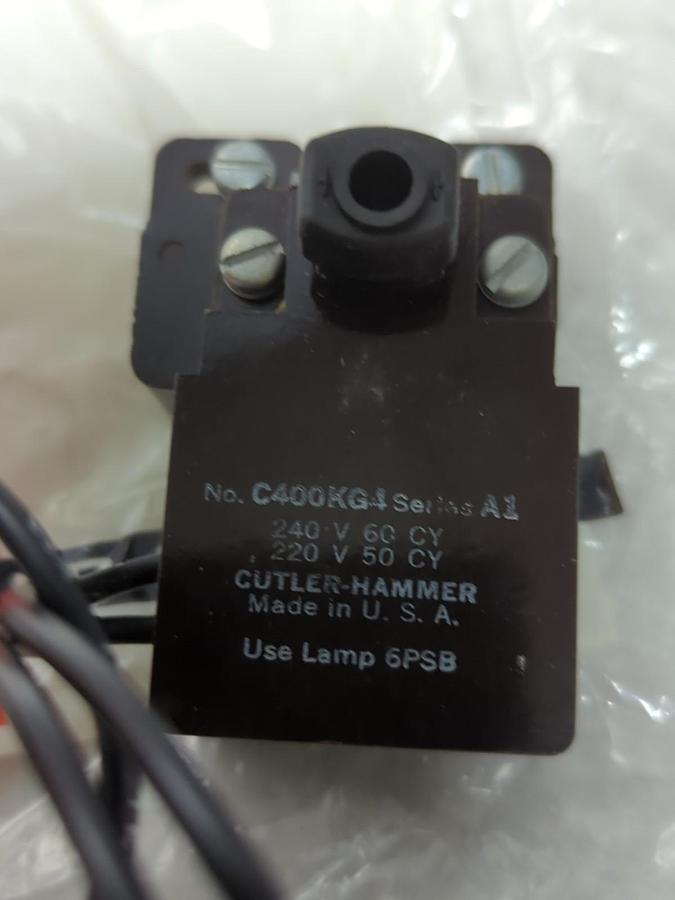 CUTLER-HAMMER,C400KG4B,COVER CONTROL FOR SIZE 00-4 PILOT LIGHT 240V TRANS NOS