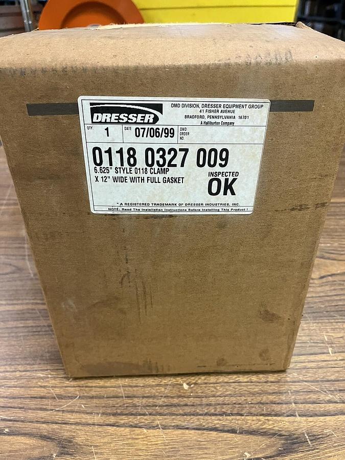 DRESSER,0118-0327-009, 6.625"X12"W REPAIR CLAMP