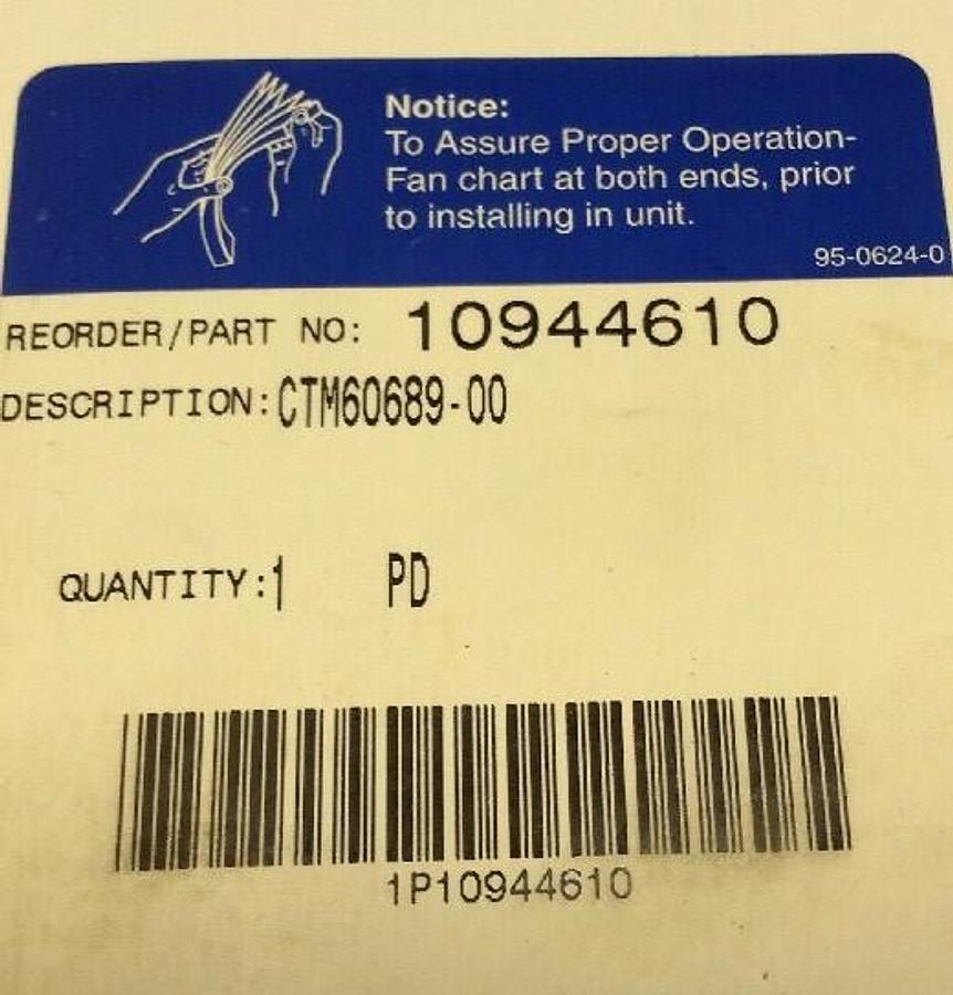 Westronics,10944610 CTM60689-00,Fanfold Chart Paper