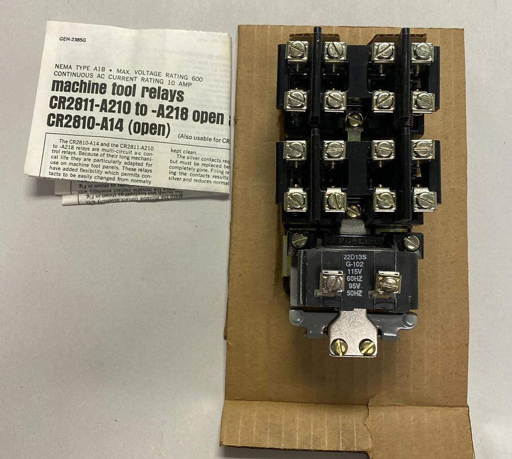GENERAL ELECTRIC,CR2811A210AD,MACHINE TOOL RELAY NOS