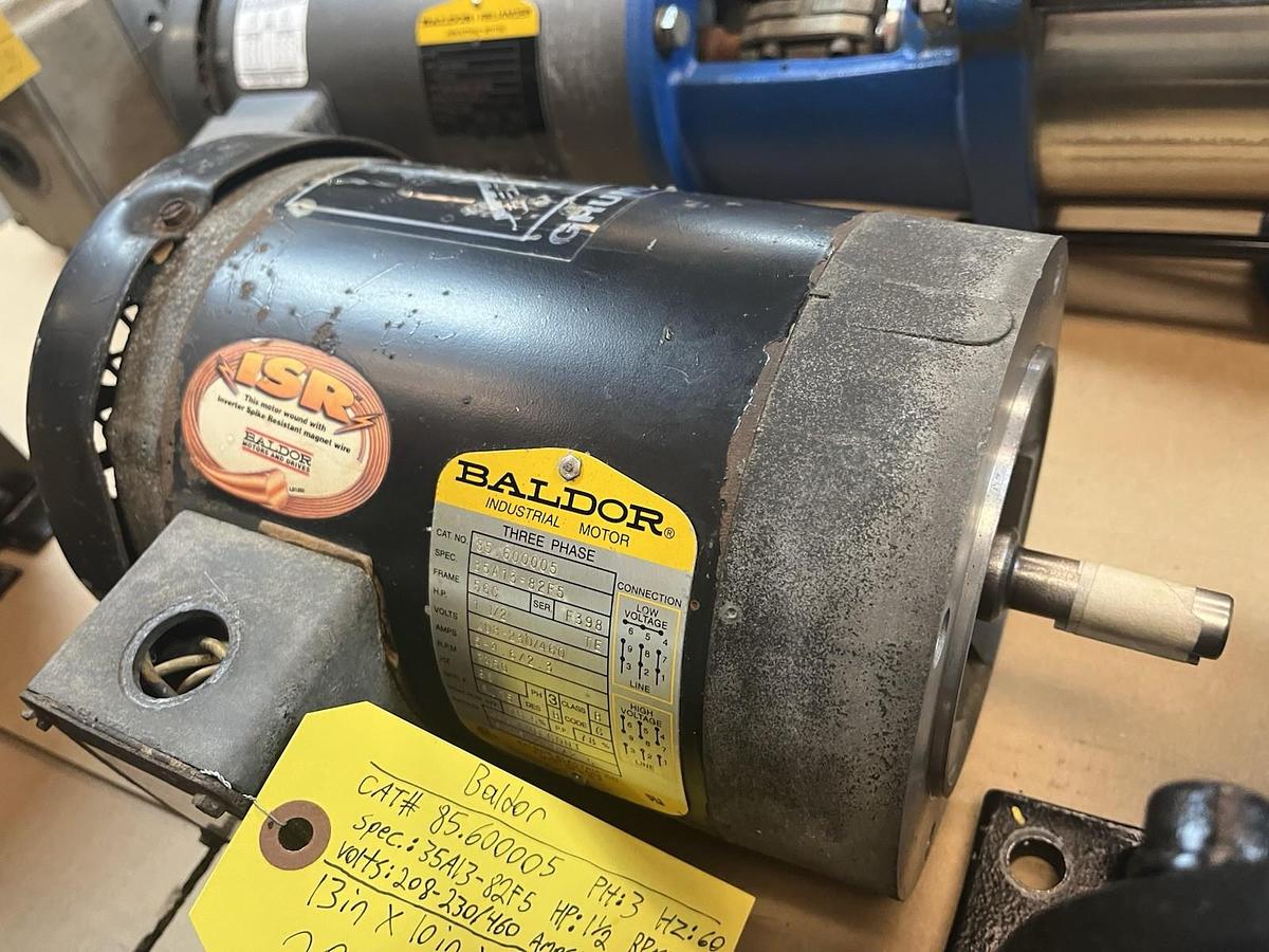 Used BALDOR,85.600005,GRUNDFOS PUMP MOTOR 1-1/2HP 3PH 3450RPM 56C