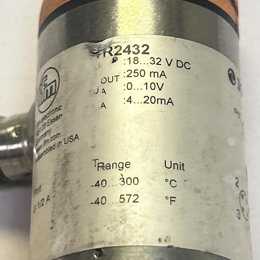 Used IFM EFFECTOR,TR2432,TEMPERATURE SENSOR