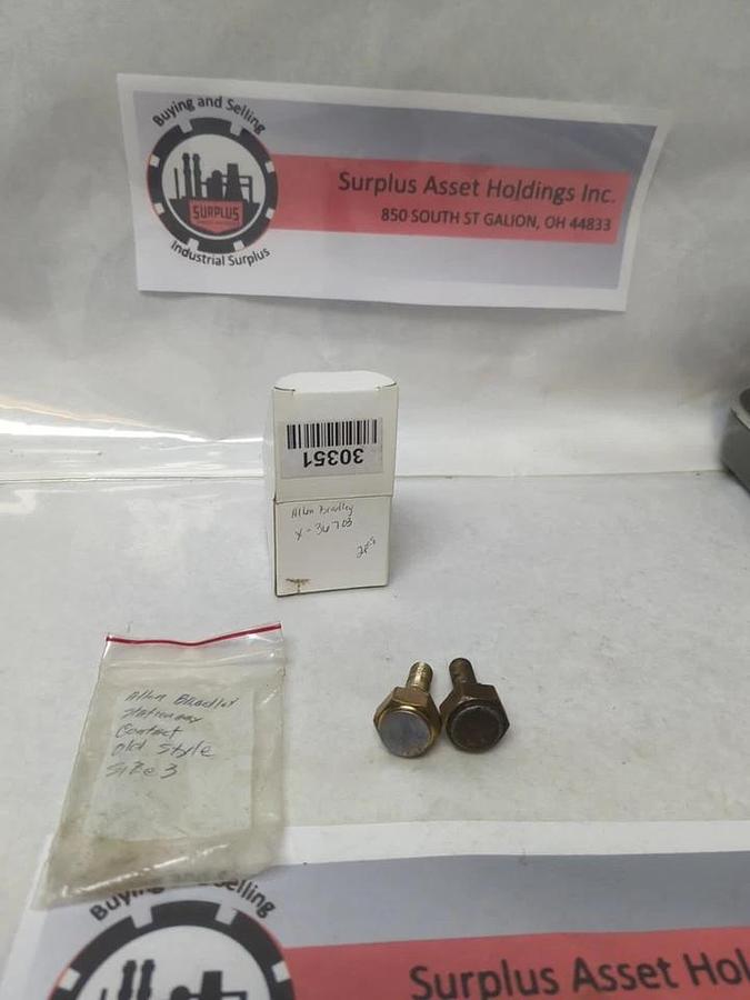 ALLEN-BRADLEY,X-36703,SIZE 3 STATIONARY CONTACT LOT OF 2 PRE-OWNED