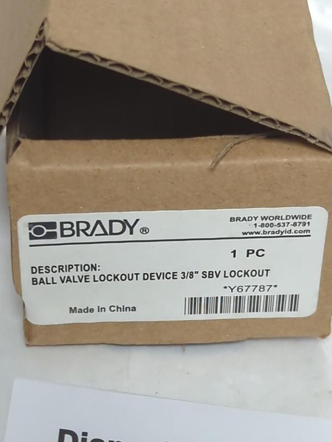 BRADY,T67787,BALL VALVE LOCKOUT DEVICE 3/8 INCH SBV LOCKOUT NOS