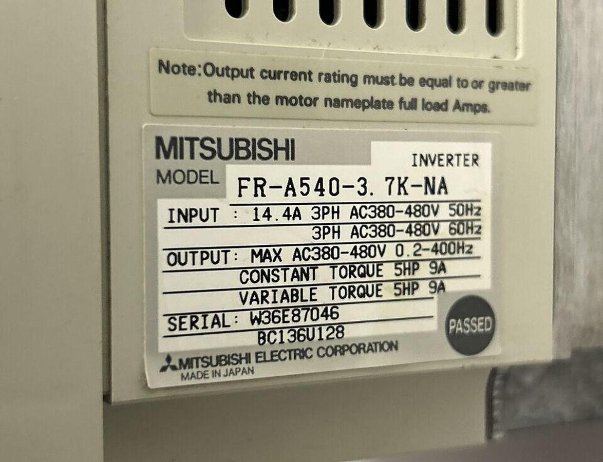 Used MITSUBISHI,FR-A540-3.7K-NA,AC DRIVE INVERTER