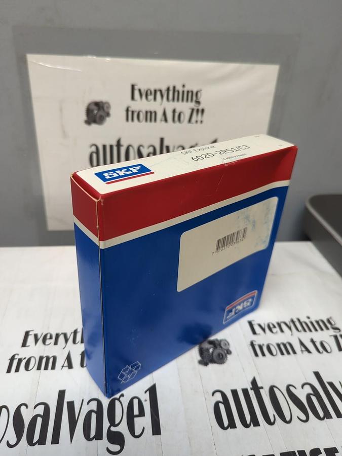 SKF,6020-2RS1/C3,DEEP FROOVE BALL BEARING 100MMX150MM NOS