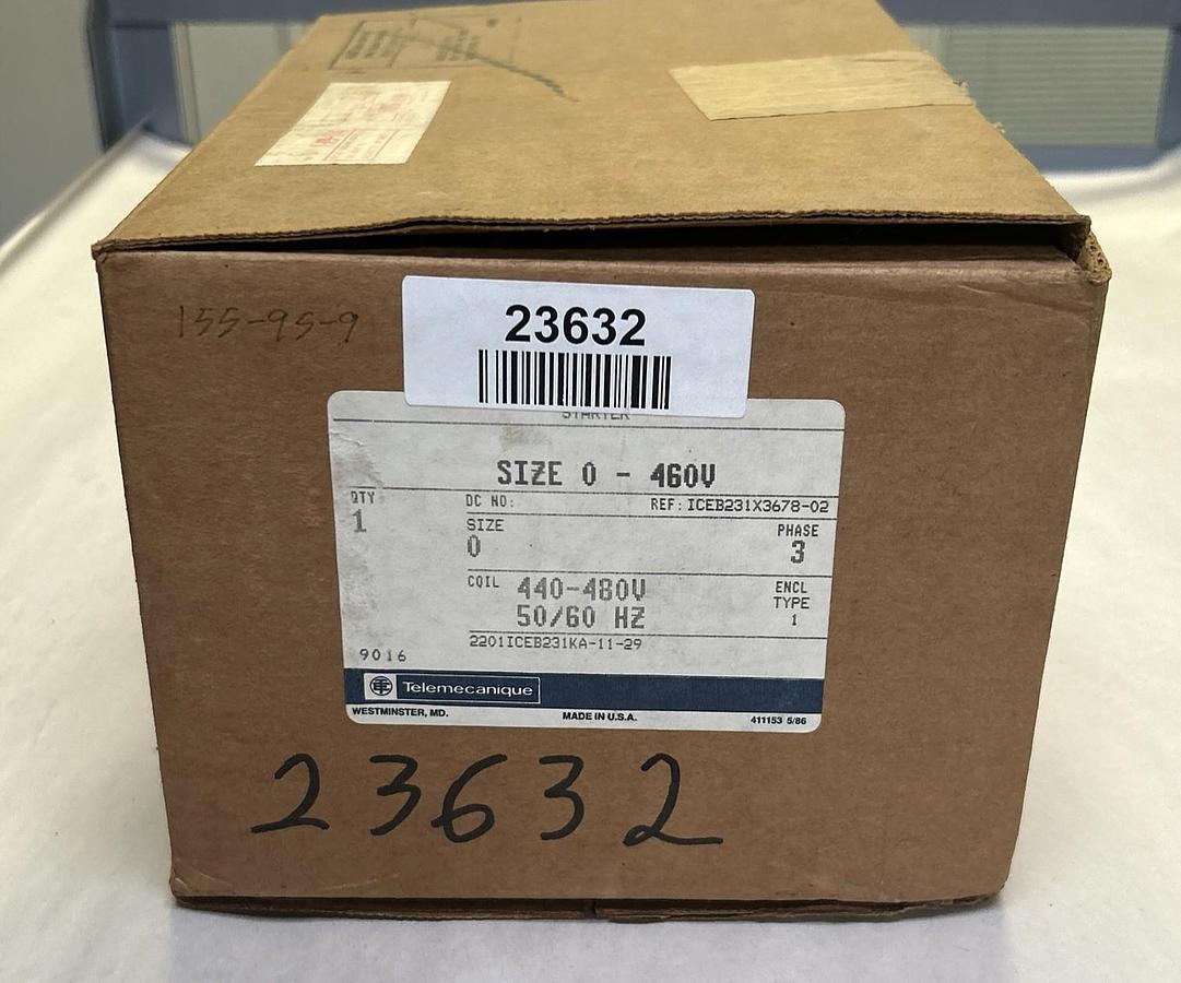 TELEMECANIQUE,2201ICEB231KA-11-29,MAGNETIC STARTER SIZE 0 NOS