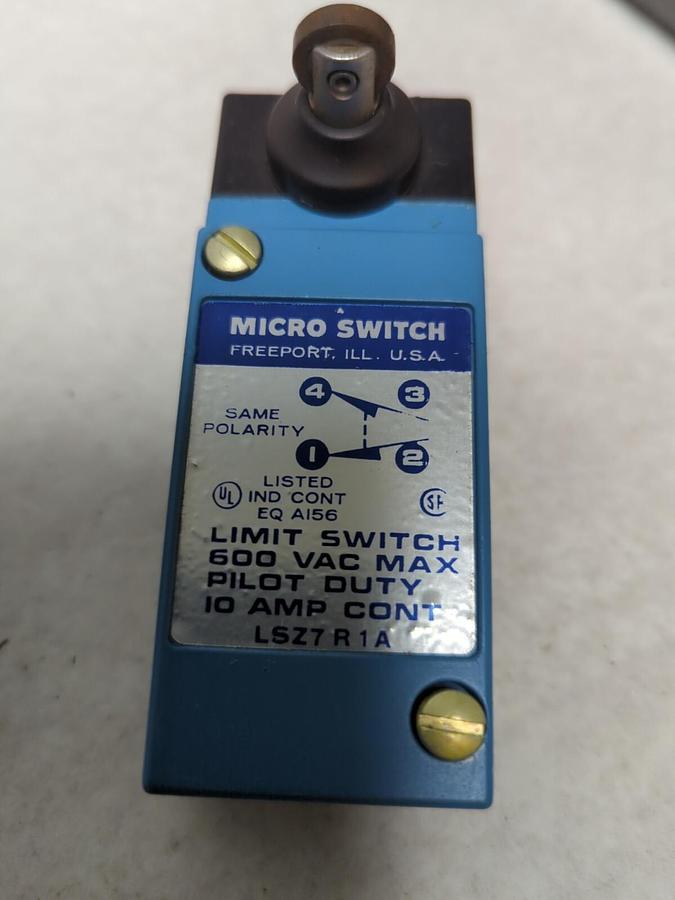 MICRO SWITCH,LSZ7R1A,LIMIT SWITCH 10 AMP 600 VAC NOS