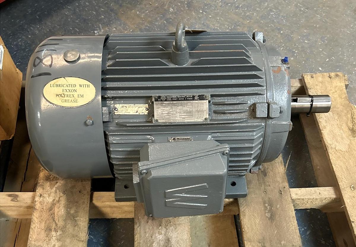 Used WORLDWIDE ELECTRIC,WWEM20-18-256T,MOTOR 20HP 1770RPM 230/460V 3PH 256T FRAME