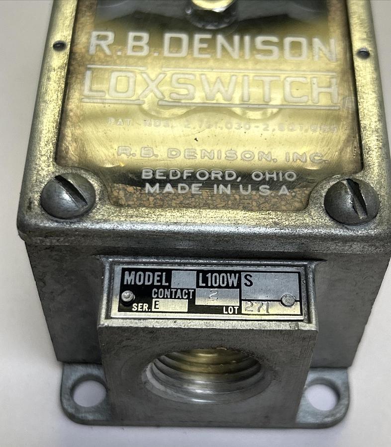 Used RB DENISON,L100WS,LIMIT SWITCH