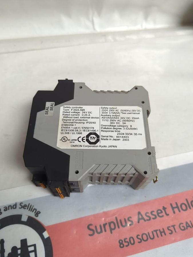 Used OMRON,F3SX-NR,SAFETY CONTROLLER 24V DC PRE-OWNED