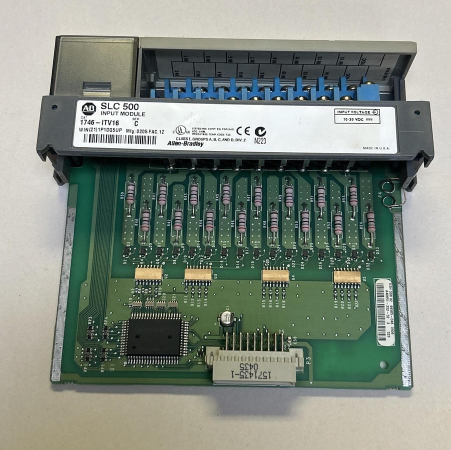 Used ALLEN BRADLEY,1746-ITV16,SLC500 INPUT MODULE